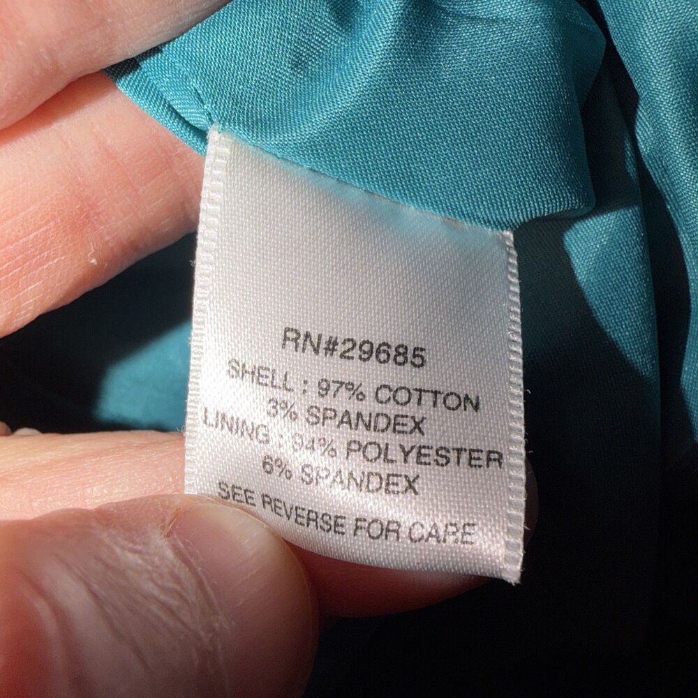 Pendleton Women's Turquoise Blazer Coat 2 Button Sz 8 Lighweight Summer Office - Picture 7 of 14